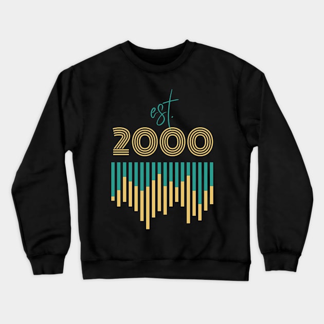 Established 2000 Crewneck Sweatshirt by Bros Arts